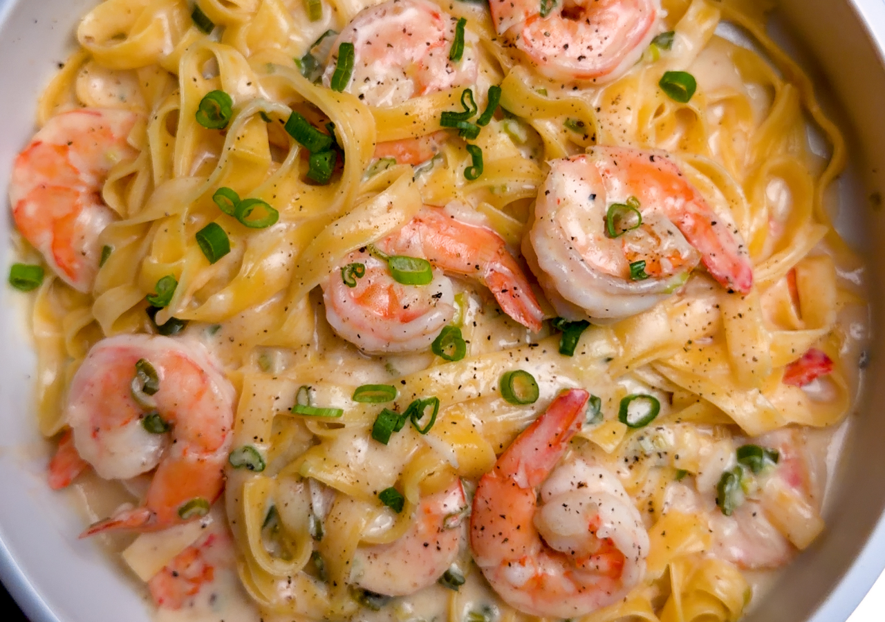 Miso Lime Shrimp Pasta